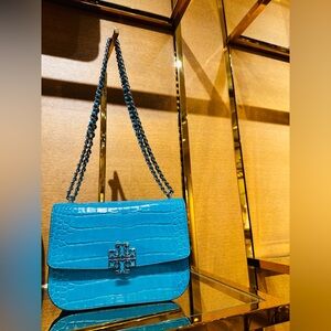 Tory Burch Britten Embossed Small Adjustable Shoulder Bag